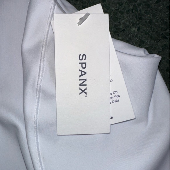 Spanx Shape Active Get Moving Zip Front Racer Back Dress Vivid White Small NWT - Picture 9 of 13